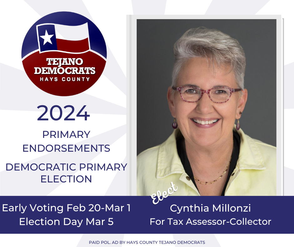 CYNTHIA A. MILLONZI FOR TAX ASSESSOR-COLLECTOR - Hays County