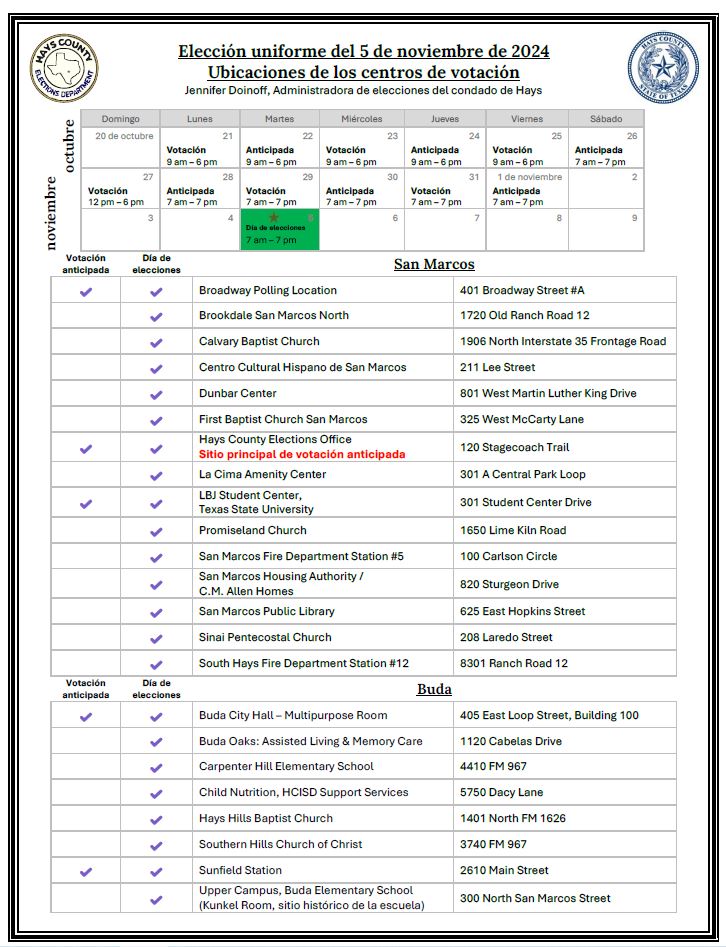 Voting Centers Nov 2024 Spanish Page 1